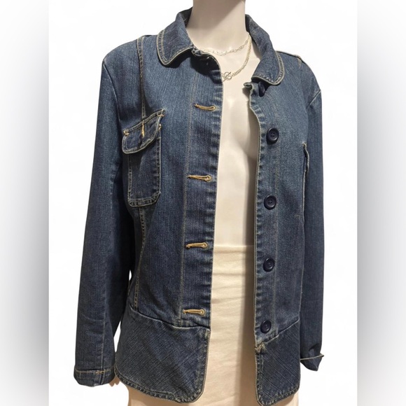 St. John's Bay Jackets & Blazers - St. John's Bay Dark Blue Denim Jacket